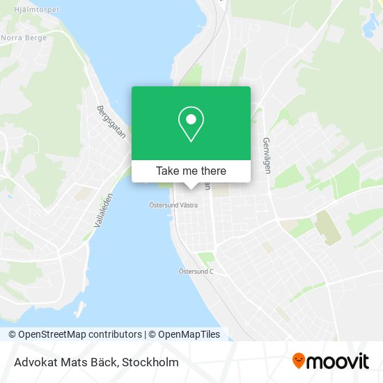 Advokat Mats Bäck map