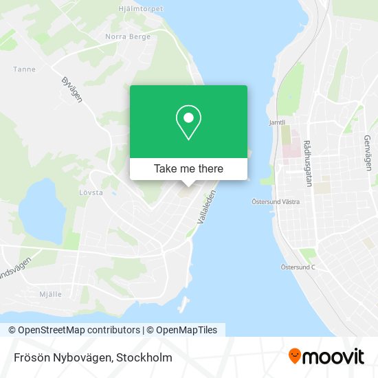 Frösön Nybovägen map