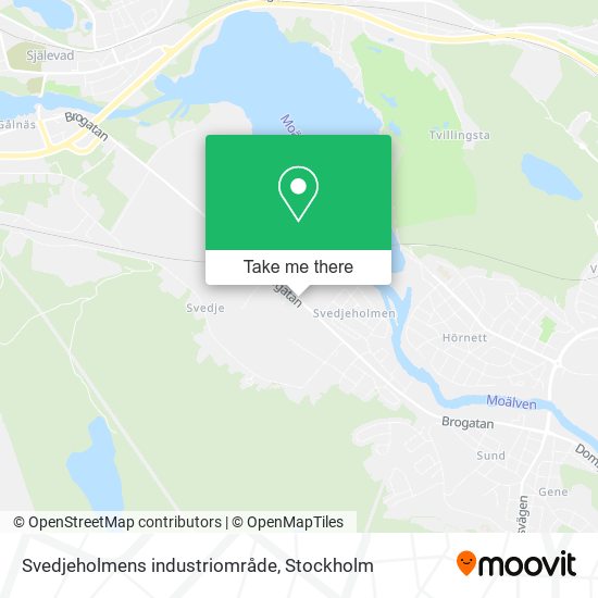 Svedjeholmens industriområde map