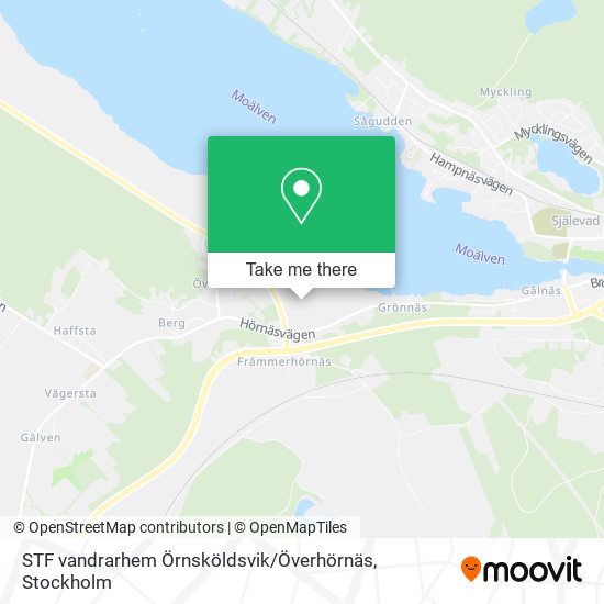 STF vandrarhem Örnsköldsvik / Överhörnäs map