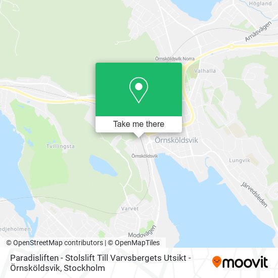 Paradisliften - Stolslift Till Varvsbergets Utsikt - Örnsköldsvik map