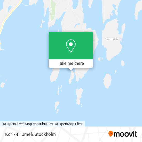 Kör 74 i Umeå map