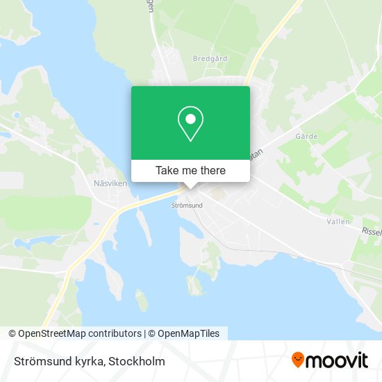 Strömsund kyrka map