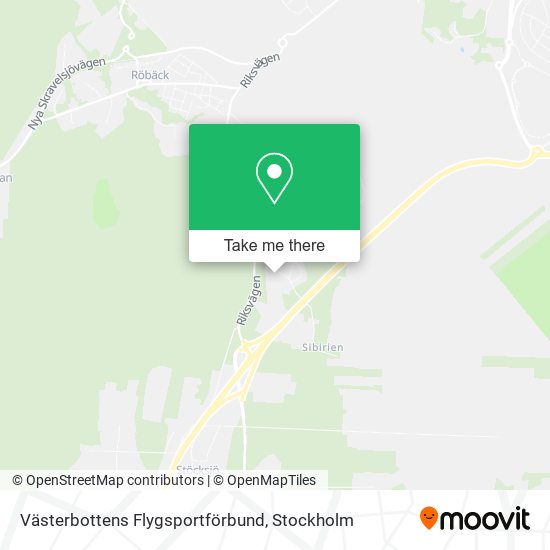 Västerbottens Flygsportförbund map