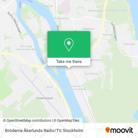 Bröderna Åkerlunds Radio/TV map