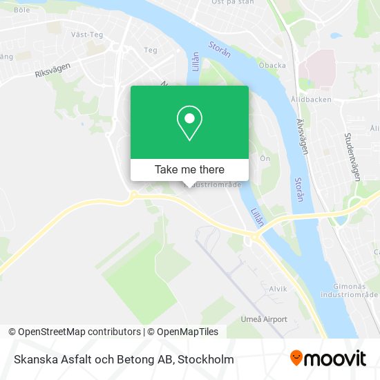 Skanska Asfalt och Betong AB map