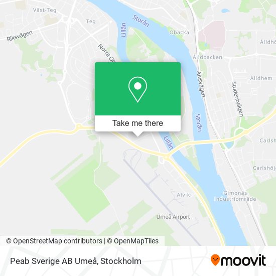 Peab Sverige AB Umeå map