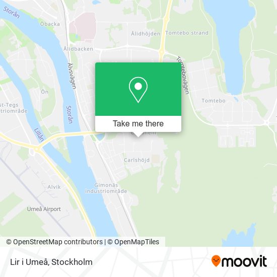 Lir i Umeå map