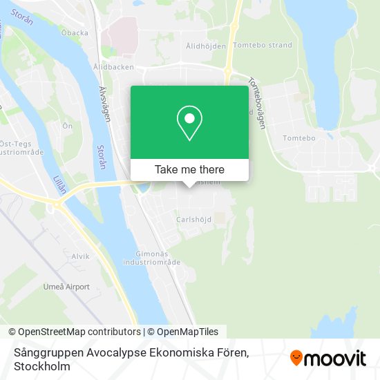 Sånggruppen Avocalypse Ekonomiska Fören map