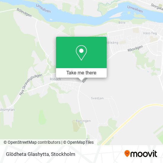 Glödheta Glashytta map