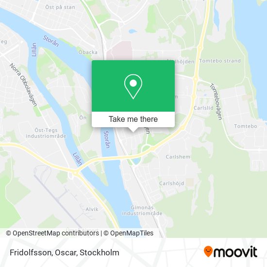 Fridolfsson, Oscar map