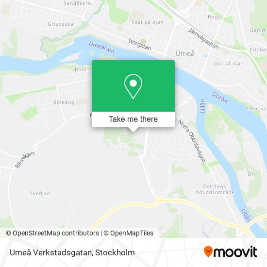 Umeå Verkstadsgatan map