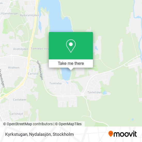 Kyrkstugan, Nydalasjön map