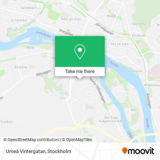 Umeå Vintergatan map