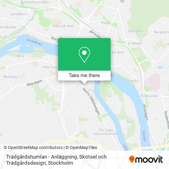 Trädgårdshumlan - Anläggning, Skötsel och Trädgårdsdesign map