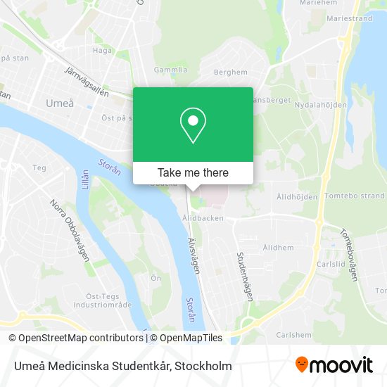 Umeå Medicinska Studentkår map