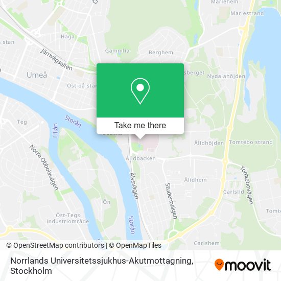 Norrlands Universitetssjukhus-Akutmottagning map
