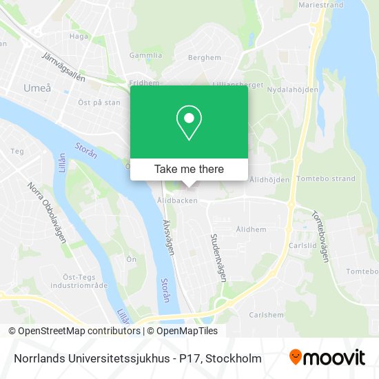 Norrlands Universitetssjukhus - P17 map