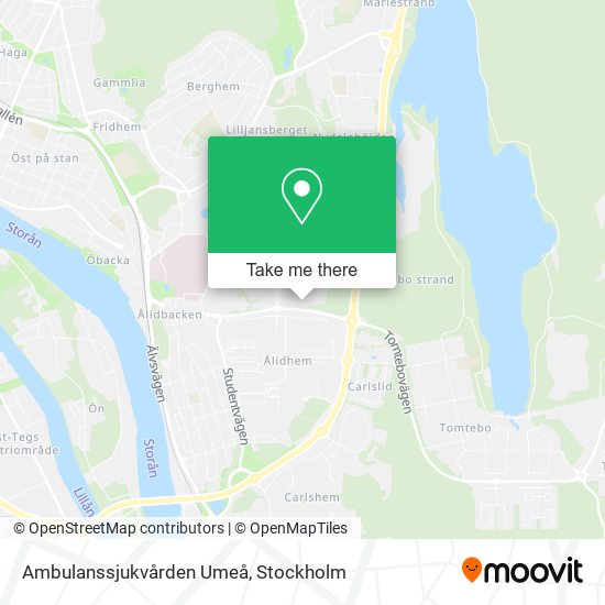Ambulanssjukvården Umeå map