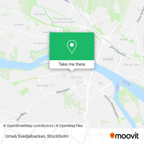 Umeå Svedjebacken map