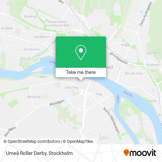 Umeå Roller Derby map