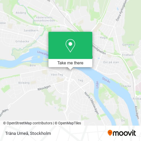 Träna Umeå map