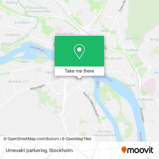 Umevakt parkering map