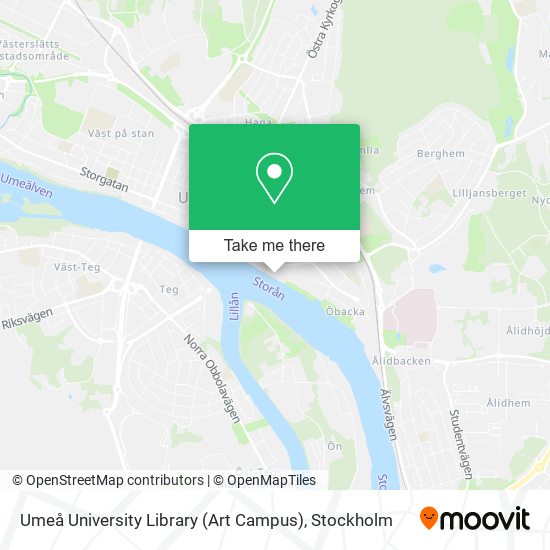 Umeå University Library (Art Campus) map