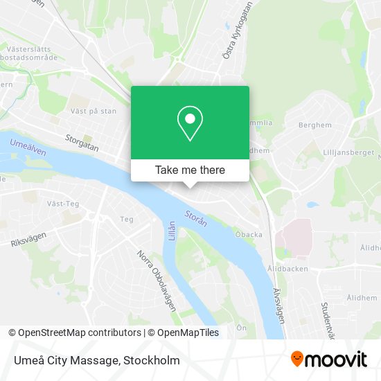 Umeå City Massage map