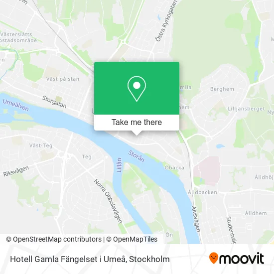 Hotell Gamla Fängelset i Umeå map