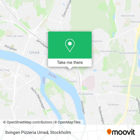 Svingen Pizzeria Umeå map