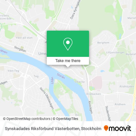 Synskadades Riksförbund Västerbotten map