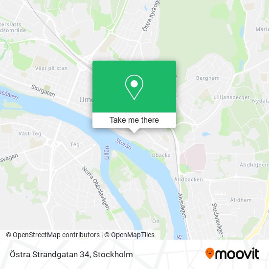 Östra Strandgatan 34 map