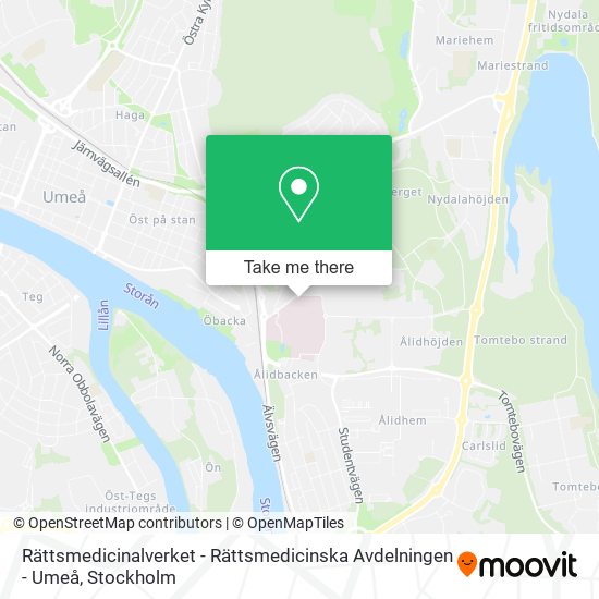 Rättsmedicinalverket - Rättsmedicinska Avdelningen - Umeå map