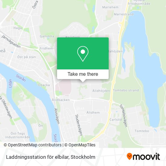 Laddningsstation för elbilar map