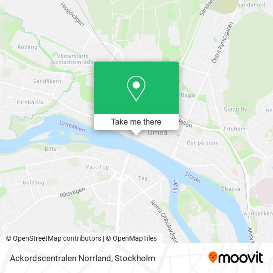 Ackordscentralen Norrland map