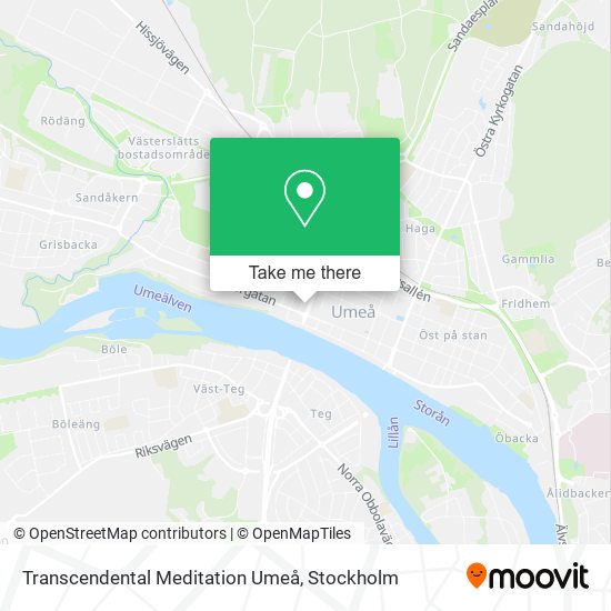 Transcendental Meditation Umeå map