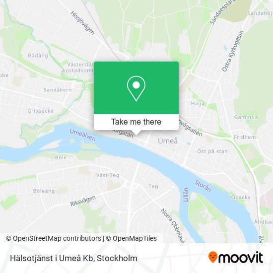 Hälsotjänst i Umeå Kb map