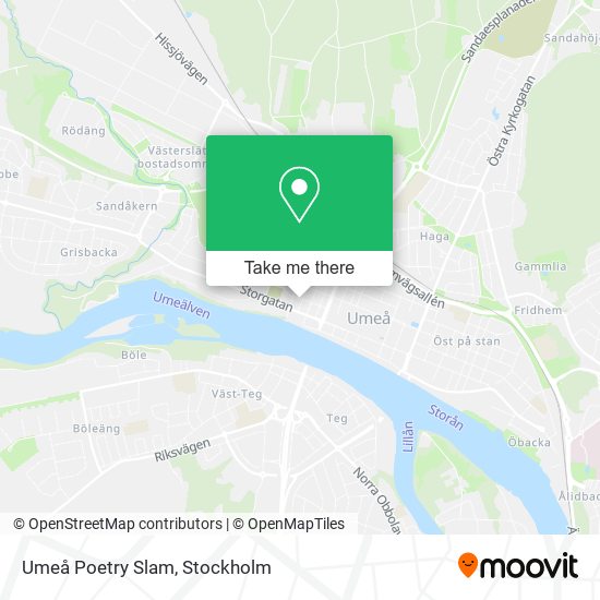 Umeå Poetry Slam map