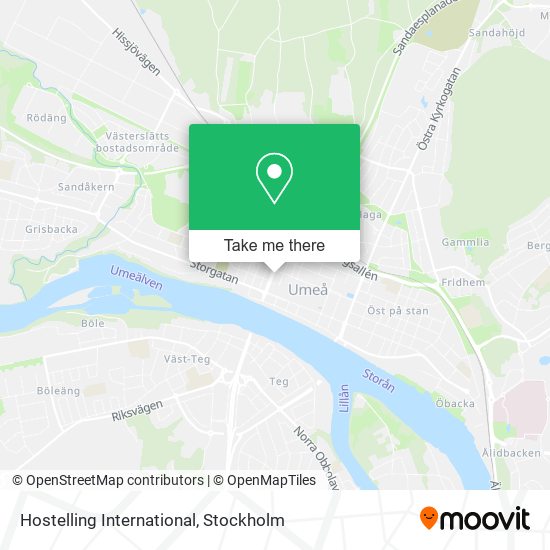 Hostelling International map
