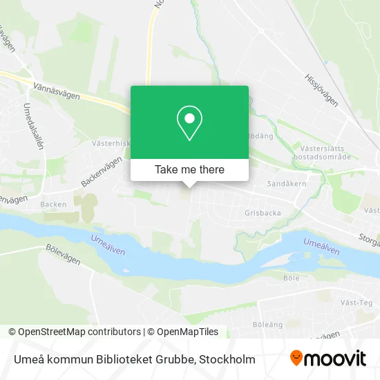 Umeå kommun Biblioteket Grubbe map