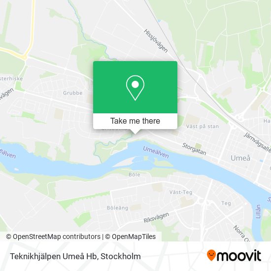 Teknikhjälpen Umeå Hb map