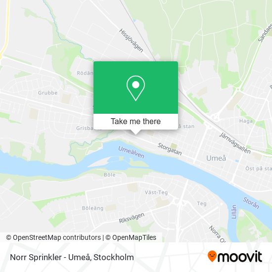 Norr Sprinkler - Umeå map