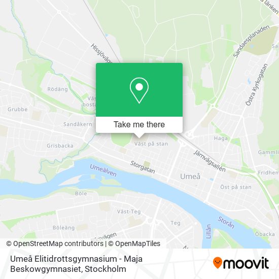 Umeå Elitidrottsgymnasium - Maja Beskowgymnasiet map