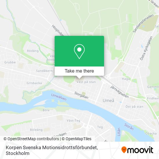 Korpen Svenska Motionsidrottsförbundet map