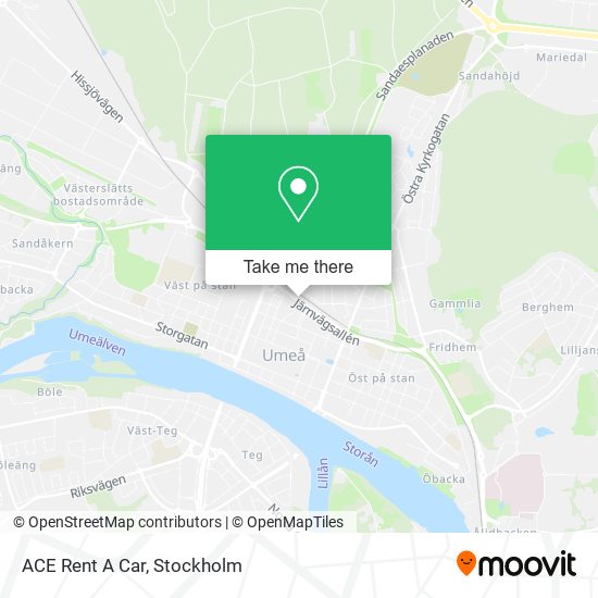 ACE Rent A Car map