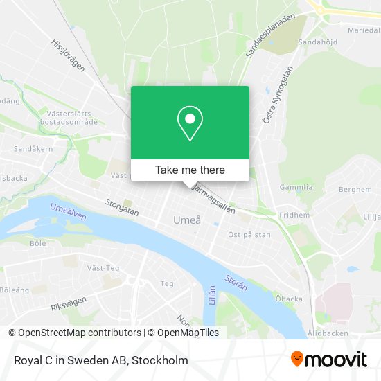 Royal C in Sweden AB map