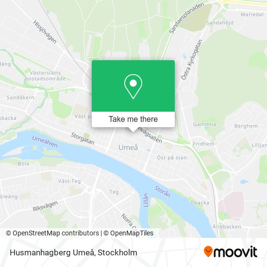 Husmanhagberg Umeå map
