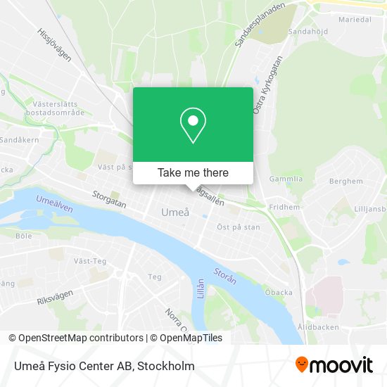 Umeå Fysio Center AB map
