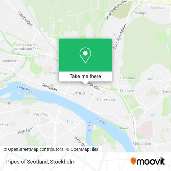 Pipes of Scotland map